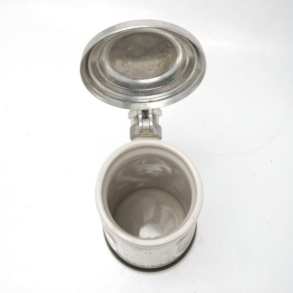 Vintage Shipbuilder Beer Stein 1987 Brazil Ceramic Metal Mug Avon Collectable - Picture 5 of 8